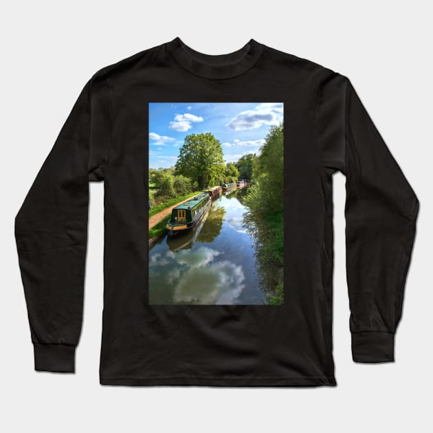 The Oxford Canal, England Long Sleeve T-Shirt by IanWL